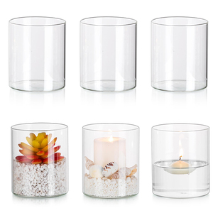 <span class=keywords><strong>Grandi</strong></span> <span class=keywords><strong>Portacandele</strong></span> e Vasi <span class=keywords><strong>in</strong></span> <span class=keywords><strong>Vetro</strong></span> Borosilicato Trasparente, Decorazioni per Matrimoni e Casa Fatte a Mano - Product Image 2
