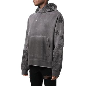 Sudaderas con Lavado Ácido de Alta Calidad y Estilo para Hombre, Nuevo Diseño con Parches de Estrellas, Sudadera con Lavado Ácido para Hombre, Sudaderas de Moda Urbana al por Mayor para Hombre - Product Image 2