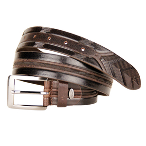 Cinturones de cuero informales para hombre con logotipo personalizado, accesorios de cuero genuino de moda duraderos, hebilla de aleación para uso diario, venta al por mayor - Product Image 1