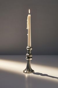 Gold Leaf Candle Holder Nature Inspired Metal Candlestick For <b>Rustic</b> Elegant Table Display - Product Image 3
