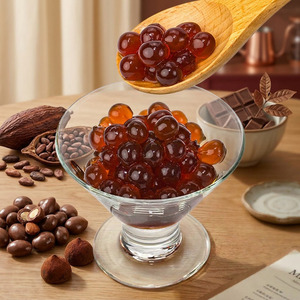 Perles de jus éclatantes de chocolat premium, garniture prête à consommer pour les boissons au bubble tea, ingrédients fabriqués à Taïwan - Product Image 5