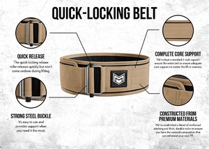 Cinturón transpirable de nailon de 4 pulgadas al por mayor, gancho de soporte trasero de neopreno resistente, cinturón de levantamiento de pesas autoblocante OEM al por mayor - Product Image 5