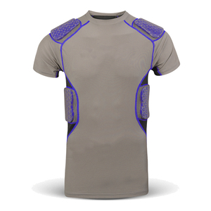 Men’s <b>Padded</b> Football Compression Shirt Breathable Quick Dry Impact Protection Training Sportswear compression Shirts - Product Image 4