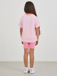Conjunto de Ropa Informal de Verano para Bebés Niñas, de Algodón Suave y Spandex, con Bloques de Color, Conjunto Combinado de Camiseta y Pantalones Cortos - Product Image 3