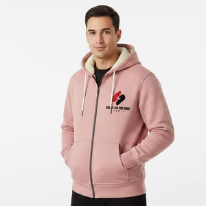 Wholesale Men <b>Zip</b> Hoodie Heavyweight Cotton Fleece Regular Fit <b>Zip</b> <b>Hooded</b> Sweatshirt Winter Embroidered Custom Logo Streetwear - Product Image 6