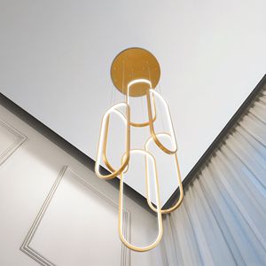 "Contemporary 78in Gold LED Pendant <b>Light</b> Modern 3 Color Dimmable <b>Chandelier</b>" - Product Image 3