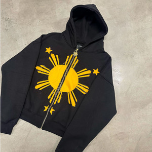 Sweat-shirt à capuche surdimensionné pour homme, 100% coton, streetwear, 360 GSM, en molleton, imprimé en sérigraphie - Product Image 6