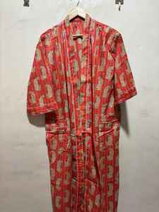 ชุดกิโมโนผ้าฝ้ายลายเสือดาวแบบยาว ชุดคลุมกิโมโนสไตล์อินเดีย ผู้ผลิตเสื้อผ้าสตรี ดีไซเนอร์ ราคาขายส่ง - Product Image 3