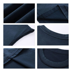 Débardeur sans manches pour homme, style urbain, pour la gym, 240g, col rond, 100% coton, respirant, écologique, bords bruts, logo avant, couleur unie - Product Image 2