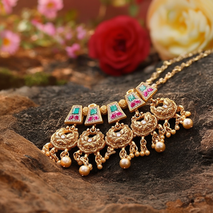 JeweleMarket Fashion <b>Jewelry</b> <b>Set</b> Elegant Pota Stone and <b>Pearl</b> Pendant 10575686PGR - Product Image 3