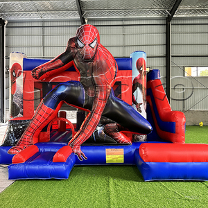 Château <span class=keywords><strong>gonflable</strong></span> de super-héros pour enfants, château <span class=keywords><strong>gonflable</strong></span> commercial avec toboggan - Product Image 3