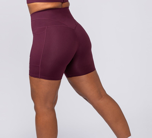 Women's High Waist Solid Color <b>yoga</b> <b>Shorts</b> - Product Image 3