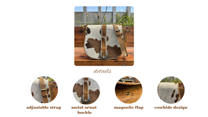 New Cowhide Leather <b>Crossbody</b> Handbags for Women Unique Pattern <b>Travel</b> Shoulder Purse with Buckle Whipstitch Vintage Saddle <b>Bags</b> - Product Image 3