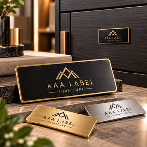 Placa de Identificación de Metal Personalizada con Logotipo para Muebles, Grabada y en Relieve, Fabricante OEM - Product Image 4