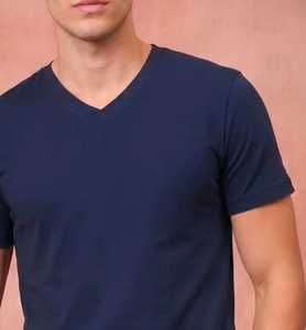 <b>Men's</b> Regular Fit V Neck Long Sleeve T-<b>Shirt</b> Solid Color Knitted Casual Wear Long Length Polyester/Cotton Breathable - Product Image 1