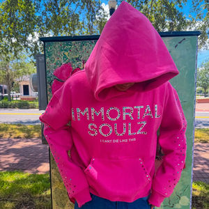 เสื้อฮู้ดดี้สตรีทแวร์สไตล์อเมริกันวินเทจ ล้างสีแบบ Stone Washed ผ้าคอตตอนหวี 100% หนานุ่ม พิมพ์ลายกราฟิกด้วยเทคนิค DTG ประดับด้วยคริสตัลวิบวับ สำหรับผู้ชาย - Product Image 4