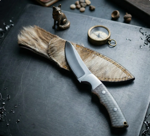 Handcrafted Stainless Steel Fixed <b>Blade</b> <b>Knife</b> with Honeycomb Pattern Handle-Outdoor Camping & Collectible OEM Ready to Ship - Product Image 2