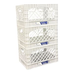 กล่องเก็บนมพลาสติกแบบซ้อนได้ 24QT แพ็ค 3 ใบ สีดำ ทำจาก HDPE - Product Image 2