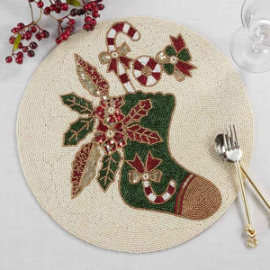 Kits de broderie de perles écologiques faits à la main traditionnels, fournitures de bijouterie et de artisanat en perles d'Inde, sets de table pour la maison - Product Image 3