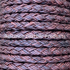 Latest Trendy 12 Ply Customized Color Antique Finish Leather Cord <b>Rope</b> Braided <b>Bracelet</b> Findings High Jewelry Components Bag - Product Image 3