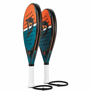 Raqueta de Pádel Profesional de Fibra de Carbono 12K, Fabricante de Raquetas de Pádel con Logotipo Personalizado, Forma de Diamante, Color Verde Azulado y Naranja, Raqueta de Pádel de Alta Potencia para Torneos - Product Image 3