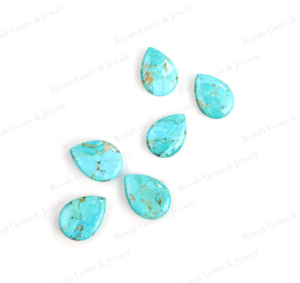 Turquesa Kingman de Arizona Azul Pera Lisa de Alta Calidad al por Mayor, 10x14mm, Gema Suelta Briolette para Fabricación de Joyas y Colgantes - Product Image 1