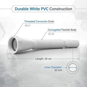 Tuyau de vidange flexible et pliable en PVC Prime Home Enterprises, fournisseur indien, facile à nettoyer, anti-blocage pour salle de bain - Product Image 5