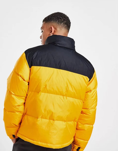 Men Yellow Black Color Block Puffer Jacket Thick Warm Winter <b>Bubble</b> <b>Coat</b> Casual Windproof Streetwear Zipper Outerwear - Product Image 4