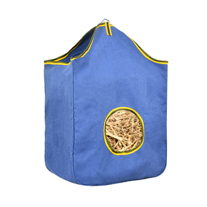 Blue Canvas Horse Hay Bag <b>Slow</b> Feed Durable Hay <b>Feeder</b> Round Opening Stable Feeding Bag Heavy Duty Horse <b>Feeder</b> Bag - Product Image 1