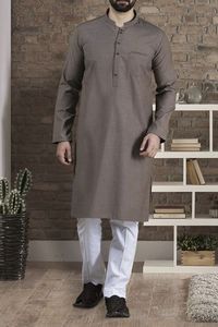 Kurta en coton pour homme, vêtement traditionnel indien pakistanais, décontracté, longueur cheville, coupe régulière, blanc, Salwar - Product Image 2