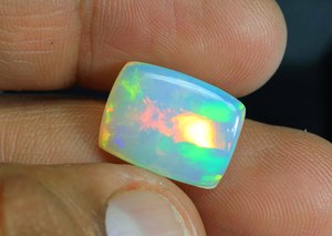 Precioso ópalo etíope en forma de cojín, gema Welo brillante con destellos arcoíris, ópalo etíope suelto en cabujón, regalo para él. - Product Image 5