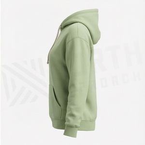 <b>Drop</b>-shoulder Winter Women's Customized Color Hoodies Custom Logo Front Position Wholesale High Quality Cotton Fleece - Product Image 3