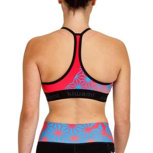 Sujetador deportivo de alta sujeción para mujer, con estampado geométrico colorido, ideal para entrenamiento y fitness. - Product Image 6