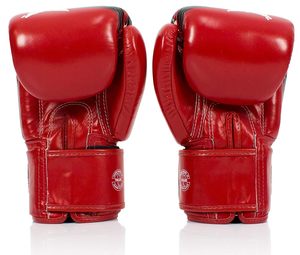 ถุงมือชกมวย MMA หนังวัวแท้ Fairtex สีดำคุณภาพสูง แบบรัดตีนตุ๊กแก น้ำหนักเบา สำหรับฝึกซ้อมและแข่งขัน ปรับแต่งได้ - Product Image 3