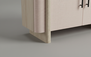 Aparador Moderno de 2 Puertas de Roble Macizo para Sala de Estar - Almacenamiento Resistente al Agua con Diseño Minimalista - Product Image 2