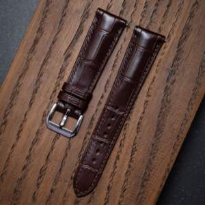 Bracelet de montre en cuir d'alligator naturel, rond, à écailles, taille et longueur personnalisées, résistant aux intempéries, atelier de luxe en cuir - Product Image 3