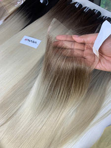 Perruque de cheveux naturels colorés de qualité supérieure, cheveux vietnamiens Remy bruts, 100g, donneur unique, cuticules alignées - Product Image 3