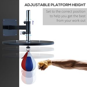 Plateforme murale réglable pour sacs de vitesse, idéale pour l'entraînement de boxe et de MMA, et pour les balles de frappe et de vitesse - Product Image 3