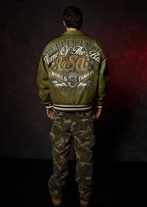 Chaqueta Varsity de Cuero para Hombre, de Alta Calidad, Cómoda, Informal, para Invierno, Reversible, Ecológica, Impermeable, con Cierre Frontal - Product Image 5