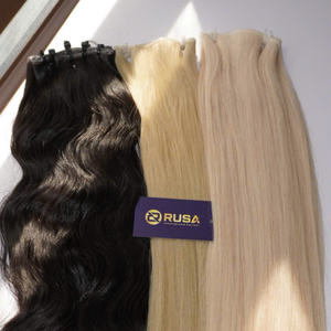 Extensiones de Cabello Premium Genius Weft, Cabello Humano Vietnamita Virgen Directo de Fábrica, Venta al Por Mayor Personalizada - Product Image 1