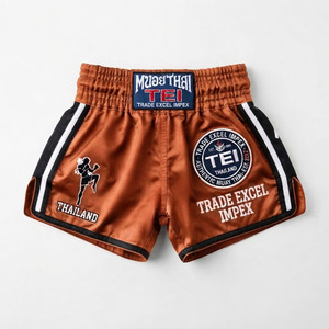 Pantalones Cortos de Muay Thai y Kickboxing Personalizados con Logotipo Frontal, para Hombre, de Alta Calidad, Transpirables, de Secado Rápido, Ajuste Clásico - Product Image 3