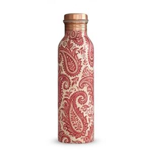 Bouteille d'eau en métal à motif géométrique, style rétro mi-siècle, isotherme, anti-fuite, écologique, pour voyage et sport, vente en gros - Product Image 5