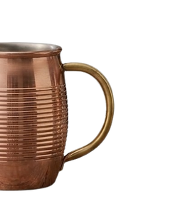 Mug en cuivre à design côtelé, bienfaits pour la santé, finition brillante, pour bière et vin, boissons, Ayurveda, camping, utilisation en extérieur - Product Image 5