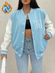 Veste universitaire personnalisée pour équipe, en laine et cuir, style baseball, fabrication en usine - Product Image 1