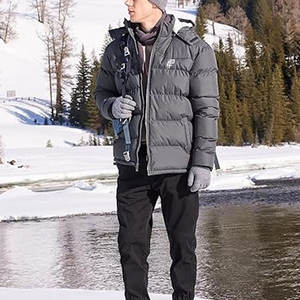 Veste matelassée durable avec design coupe-vent pour les activités de plein air, veste d'hiver - Product Image 2