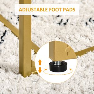 Tavolino Laterale in Metallo Temperato Dorato con Doppio Piano, Piccolo Tavolino da Caffè in Vetro Trasparente per Soggiorno, Tavolo Centrale per Tè, Fornitura ODM - Product Image 6