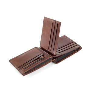 High Quality Genuine Leather RFID Blocking Short Size <b>Men's</b> <b>Wallets</b> Wholesale Top Selling - Product Image 4