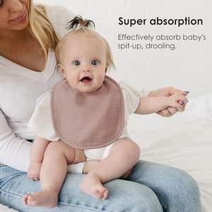 Bavoir pour bébé 100% bambou biologique pour l'alimentation et la dentition - Product Image 5