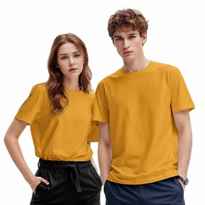 Men Women Front Knitted 180 Grams <b>Plain</b> White Short Sleeve Crew Neck <b>T</b>-<b>Shirt</b> Solid Casual Cotton Tee - Product Image 5