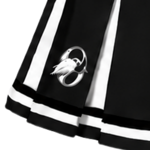 Jupe plissée noire pour femme, tenue de danse athlétique, uniforme d'équipe, vêtement de performance avec rayures blanches - Product Image 6